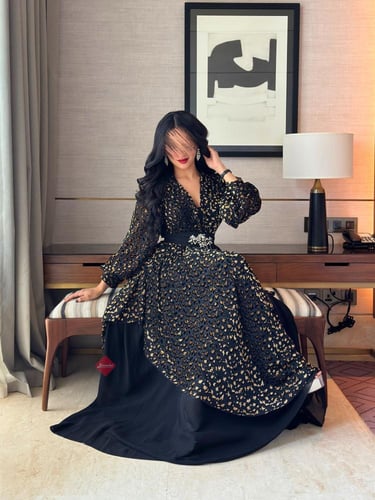 فستان مشجر نسائي باكمام طويلة برنت تايجر