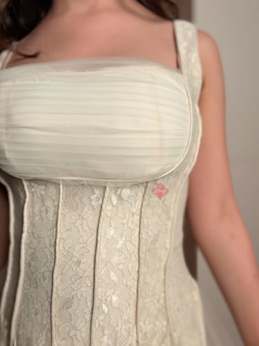 فستان ناعم للعيد والمناسبات دانتيل وتل ستايل كت