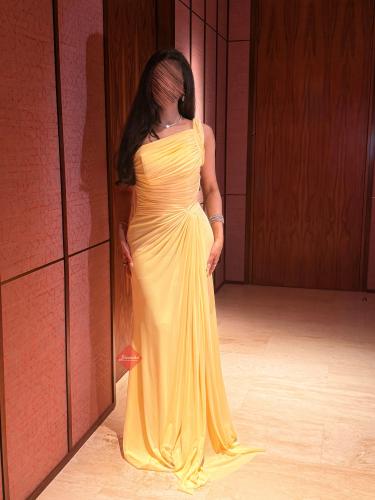 فستان سهرة ون شولدر خامة تل