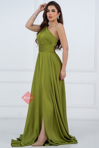 فستان سهرة ساتان ستايل روماني