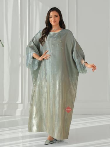 جلابية ستايل فراشة بخامة الجاكار