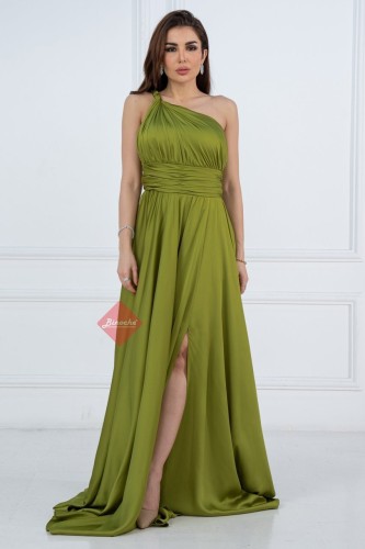 فستان سهرة ساتان ستايل روماني