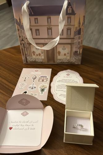 خاتم KARTZ نسائي فضه عيار 925 مطلي روديوم