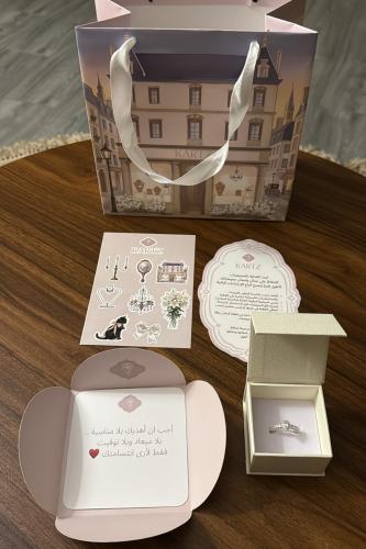 خاتم KARTZ نسائي فضه عيار 925 مطلي روديوم