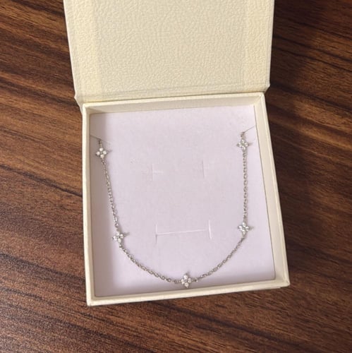 كيس KARTZ ورد صناعي أحمر مع شال احمر ساده وعقد فضه...