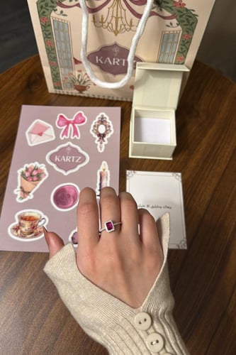 خاتم KARTZ نسائي فضه عيار 925