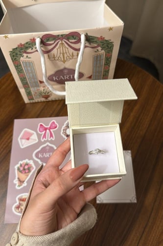 خاتم KARTZ نسائي فضه عيار 925