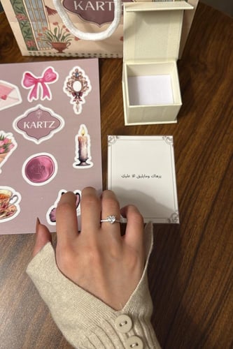 خاتم KARTZ نسائي فضه عيار 925