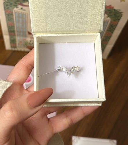 تنسيق KARTZ كيس ورد صناعي ألوان البيج مع خاتم فضه...