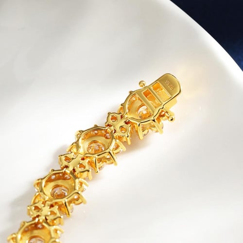أساور تنس للنساء من Moissanite فضة S925