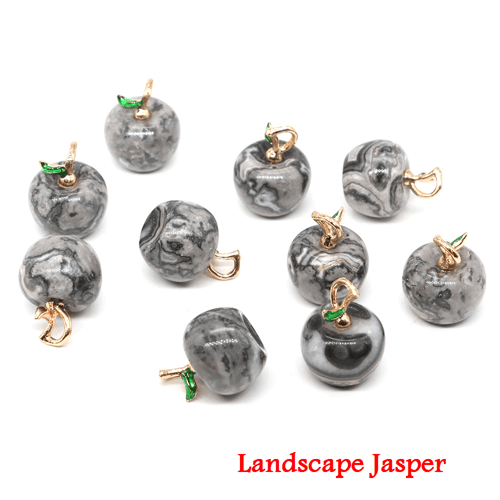 قلادة فريدة صغيرة على شكل تفاحة ، جمشت ، فلوريت ،...