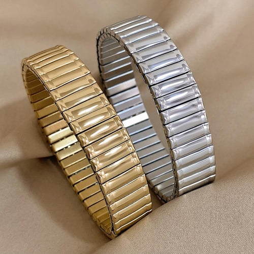 سوار قابل للتعديل مطلي بالذهب 18K