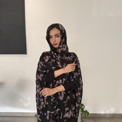 عباية نرند شيفون لف ملون مناسب لكل الفصول