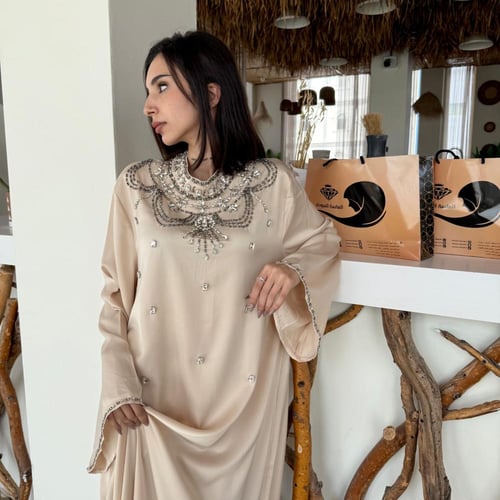 جلابية كويتي مقفل تطريز