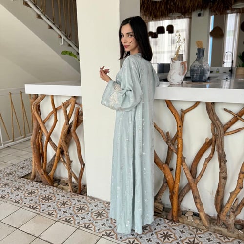 جلابية مغربي تطريز مقفل