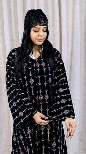 عباية كلوش ملون سراميك تقطق ولف