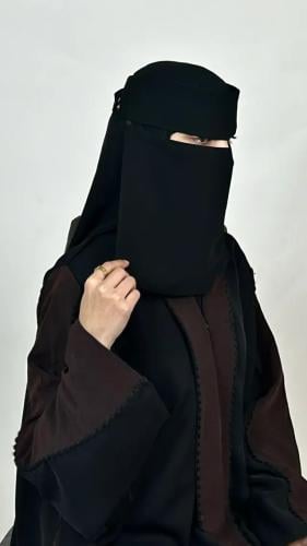 نقاب 9 انش كوري (مقوى) مطاط مائل بردة