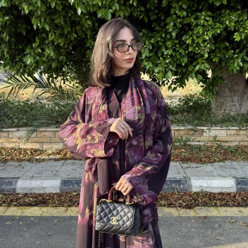عباية ترند كلوش دبل فيس لف مناسب لكل الفصول