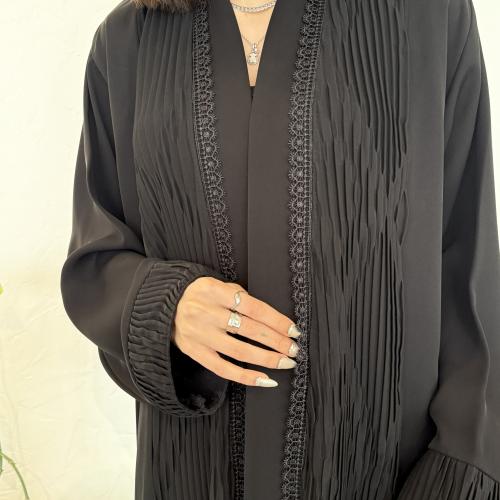 عباية ربع كلوش كسرات قدام لف مناسب لكل الفصول