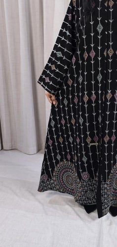 عباية كلوش ملون سراميك تقطق ولف