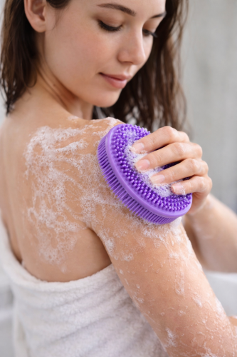 ليفة السيليكون للجسم اللون البنفسجي