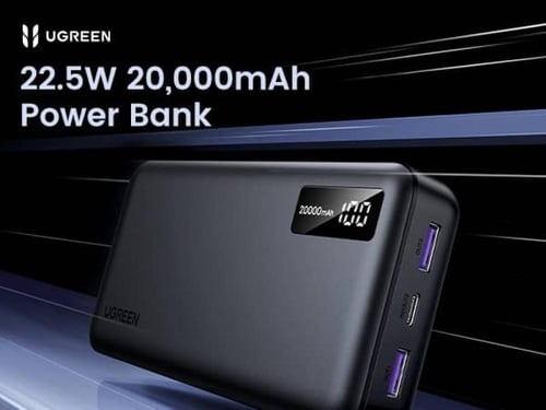 يوجرين، باور بانك USB-A+USB-C , سعة 20000 مللي أمب...