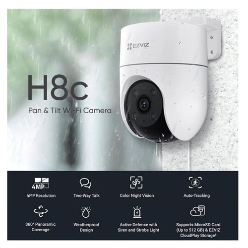 كاميرا أمان EZVIZ H8C كاميرا WiFi خارجية 1080 بكسل