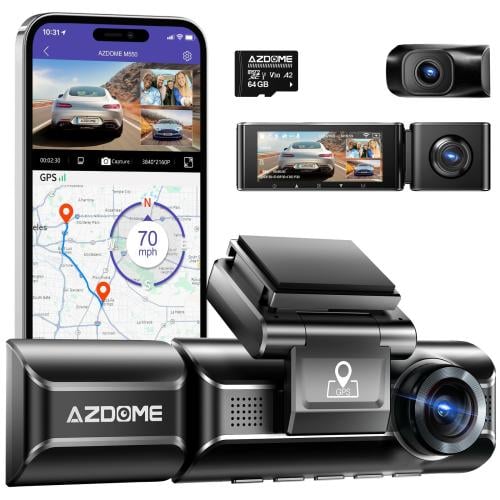 كاميرا AZDOME M550 PRO 2CH 4K WIFI GPS 64 جيجابايت