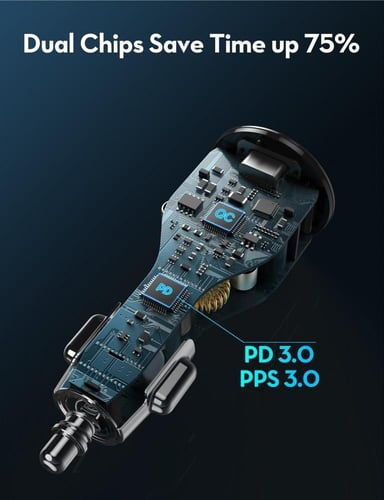 راف باور شاحن سيارة راف باور بقوة 100 واط بمنفذين...