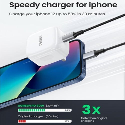 شاحن جداري يوجرين بمنفذ PD شحن سريع بقوة 30 واط -...