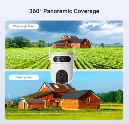 كاميرا واي فاي بدقة 5 ميجابكسل H9C مع عدستين ودورا...