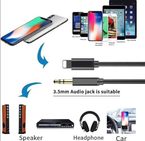 كابل صوت Aux من iPhone إلى 3.5 ملم من IPLUS - جودة...