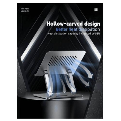 حامل لابتوب قابل للتعديل مع قاعدة دوارة 360 درجة،