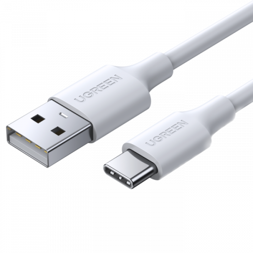 سلك شاحن يوجرين USB إلى USB-C بطول 2 م - أبيض