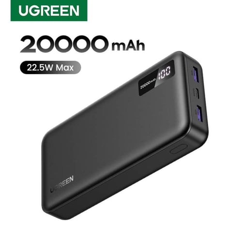 يوجرين، باور بانك USB-A+USB-C , سعة 20000 مللي أمب...