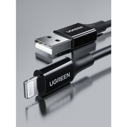 سلك شاحن يوجرين USB-C إلى آيفون بطول 1 م - أسود