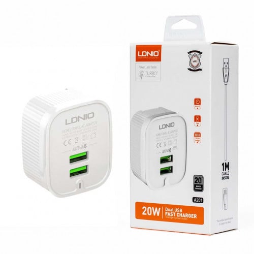 ماركات لدنيو شاحن منزلي + كيبل جلاكسي A201LDNIO