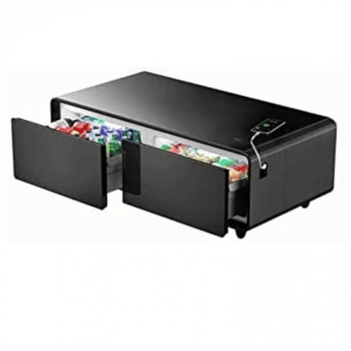 طاولة بثلاجة وشاحن