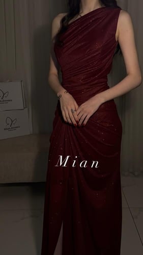 فستان راما عنابي