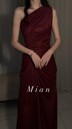 فستان راما عنابي