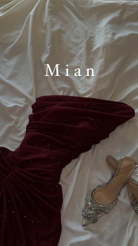 فستان راما عنابي