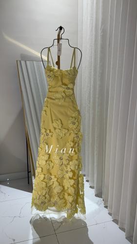 فستان ارماني اصفر