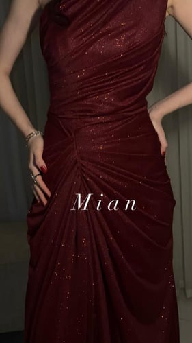 فستان راما عنابي