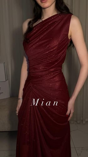 فستان راما عنابي