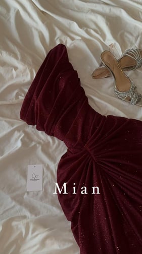 فستان راما عنابي