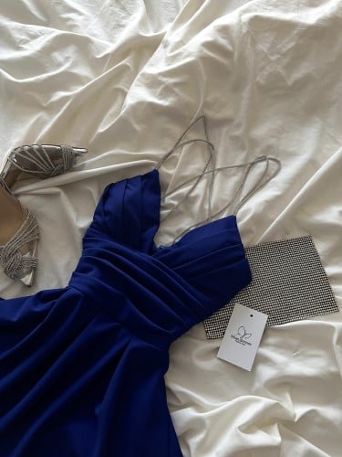 فستان الاناقة ازرق