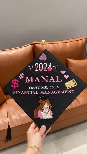 قبعة تخرج ( تطريز كثيف )