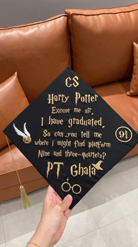 قبعة تخرج ( تطريز كثيف )