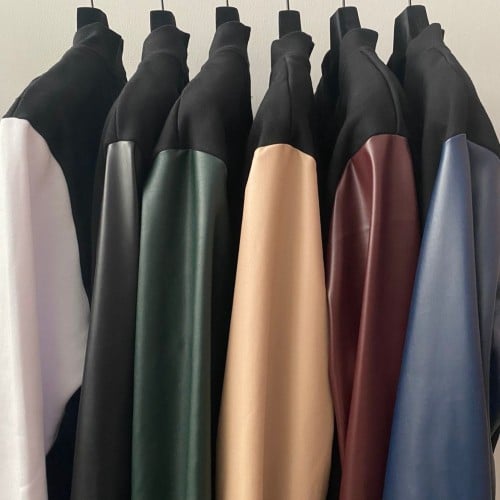 فارستي جاكت ( أكمام جلد )