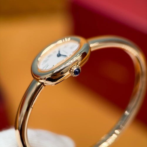 ساعة Baignoire miniروز قولد